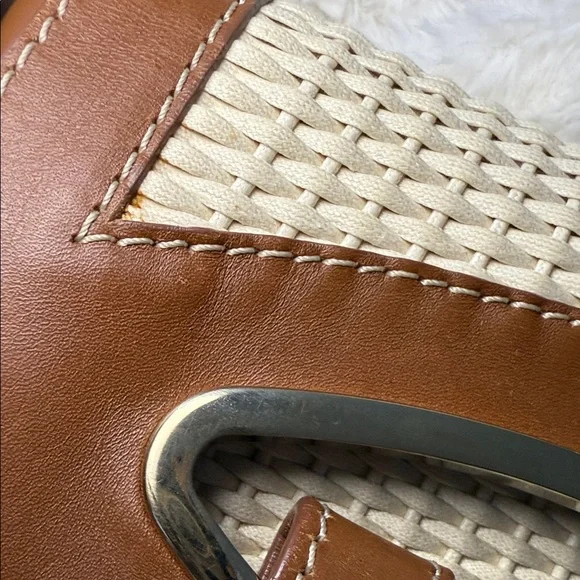 Bally Brown and Cream Woven Shoulder bag - Picture 10 of 15